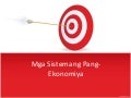 Mga sistemang pang  ekonomiya