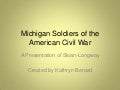 Michigan soldiers of the american civil war