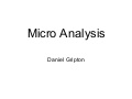 Micro analysis
