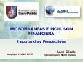 Microfinanzas e Inclusion Financiera