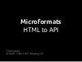Microformats HTML to API