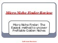 Micro Niche Finder Review