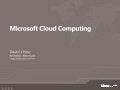 Microsoft Cloud Computing