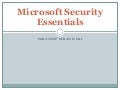 Microsoft security essentials
