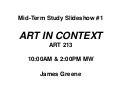 ART 213 Midterm Study Slidehow #1