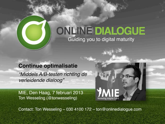 Presentatie Ton Wesseling MIE 2013