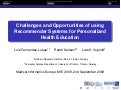 Recommender Systems for Health Education