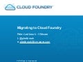 Migrating to Cloud Foundry