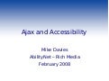 Mike Davies - Ajax And Accessibility