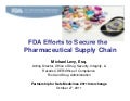 FDA efforts to secure the pharmaceutical supply chain