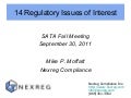Nexreg - SATA Presentation - Sept. 2011