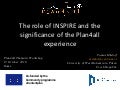 The role of INSPIRE and the significance of the Plan4all experience