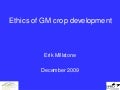 Erik Millstone on &rsquo;How might agricultural biotechnology help poor farmers in Developing Countries?&rsquo;