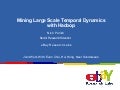 Mining Large-Scale Temporal Dynamics with Hadoop