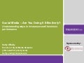 Social Media – Are You Doing it Effectively?