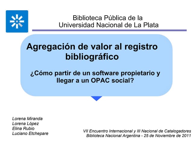 Agregación de valor al registro bib...