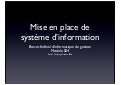 Mise en place de système d&rsquo;information