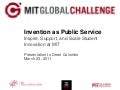 MIT Global Challenge - Progress Update