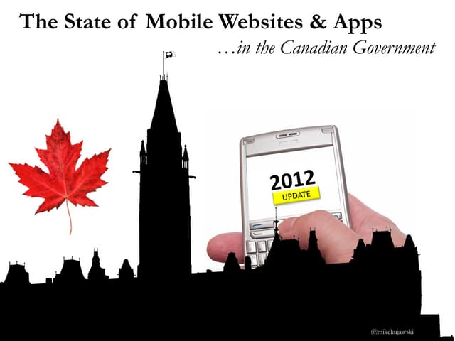 The State of Mobile in the Canadian Government (2012)