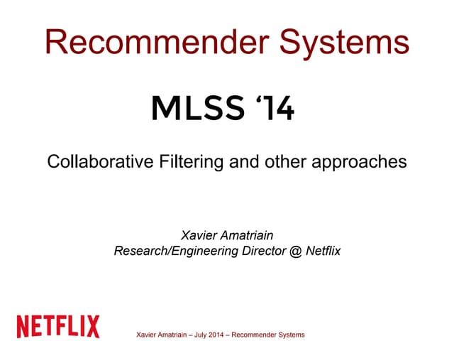 Recommender Systems (Machine Learni...