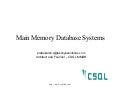 Main Memory Database