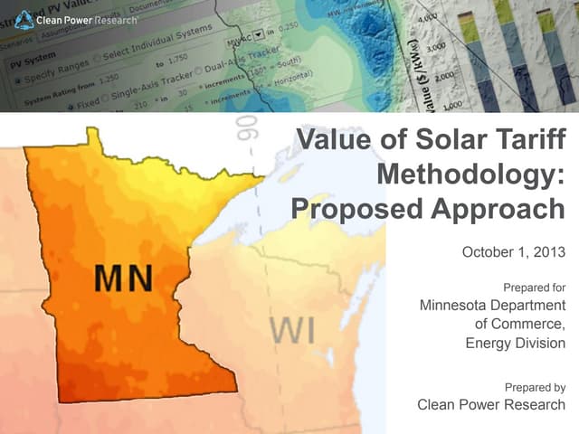 Value of Solar Tariff Methodology: ...