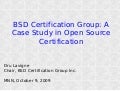 BSD Certification Group: A Case Study in Open Source Certification