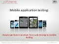 Mobile application testing