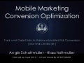 Mobile Marketing Conversion Optimization Tools & Tricks
