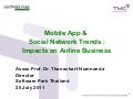 Mobile Apps & Social Network Trends : Impact on Airline Business