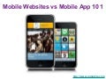 Mobile Websites vs Mobile App
