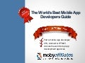 The World's Best Mobile App Developers 2012