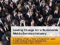 Sustainability for the Mobile Services Industry