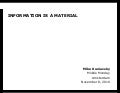 Information is a Material (Mobile Monday talk transcript)