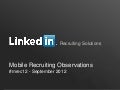 Mobile recruiting observations 2012