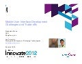 Mobile User Interface Development Challenges and Trade-offs