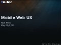 Mobile Web User Experience