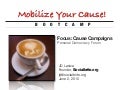 Mobilize your cause: 12 steps to a successful cause campaign