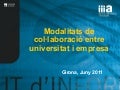 Modalitats de col·laboració entre universitat i empresa IIiA