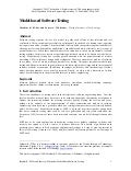 Model based software testing