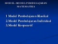 Model Model Pembelajaran