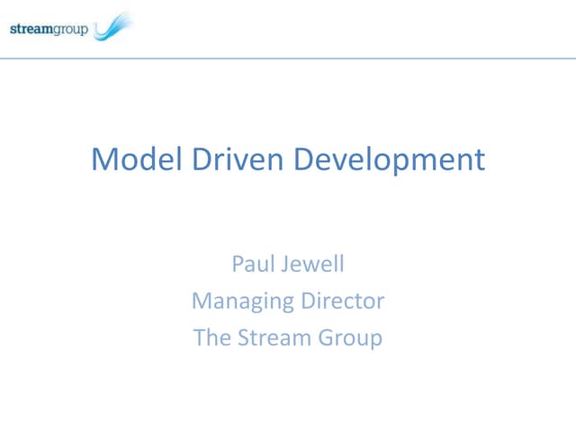Model driven development