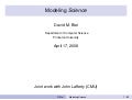Modeling science