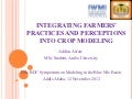 Integrating farmers’ practices and perceptions into crop modeling 