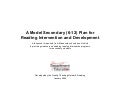 Model secondary plan for reading intervention and development
