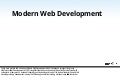 Modern web development (including notes)