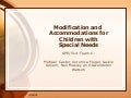 Modification And Accommodations