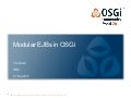 Modular EJBs in OSGi - Tim Ward
