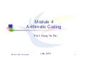 Module 4 Arithmetic Coding