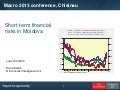 Moldova's short-term financial risks, June 2013